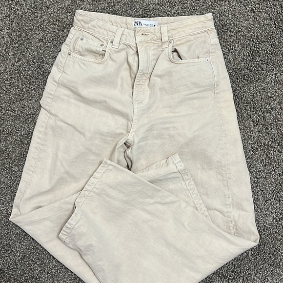 tan wide leg zara pants - Picture 2 of 3